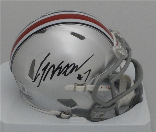 CJ STROUD SIGNED OHIO STATE BUCKEYES MINI HELMET - BAS