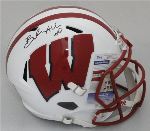 BRAELON ALLEN SIGNED WI BADGERS FULL SIZE REPLICA SPEED HELMET - JSA