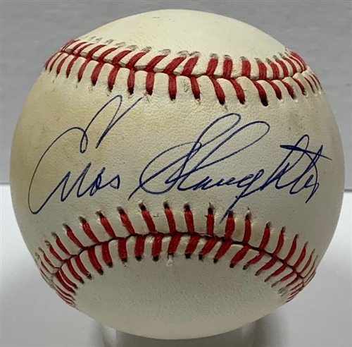 ENOS SLAUGHTER (D) SIGNED OFFICIAL NATIONAL LEAGUE BASEBALL #1 - CARDINALS - JSA ENOS SLAUGHTER (D) SIGNED OFFICIAL NATIONAL LEAGUE BASEBALL #1 - CARDINALS - JSA