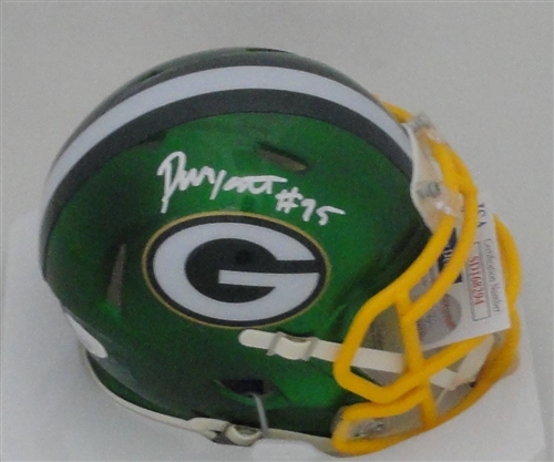 DEVONTE WYATT SIGNED PACKERS FLASH SPEED MINI HELMET - JSA
