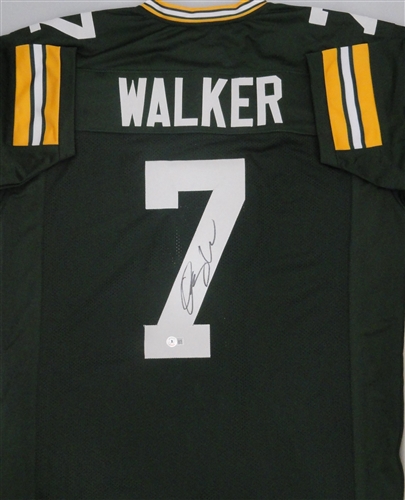 QUAY WALKER SIGNED CUSTOM REPLICA PACKERS GREEN JERSEY - BAS