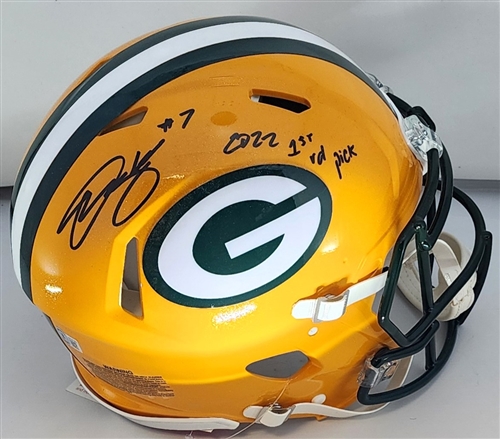 QUAY WALKER SIGNED FULL SIZE PACKERS AUTHENTIC SPEED HELMET W/ SCRIPT - BAS