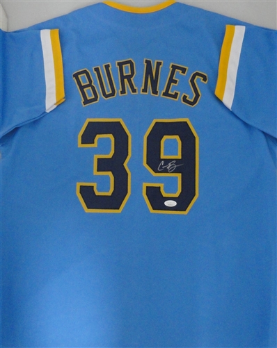 CORBIN BURNES SIGNED CUSTOM REPLICA BREWERS MKE CITY EDITION JERSEY - JSA CORBIN BURNES SIGNED CUSTOM REPLICA BREWERS MKE CITY EDITION JERSEY - JSA