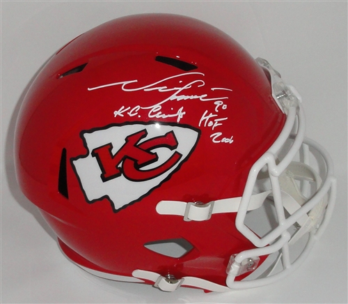 CHIEFS NEIL SMITH SIGNED FULL SIZE REPLICA SPEED HELMET W/ SCRIPT - BAS CHIEFS NEIL SMITH SIGNED FULL SIZE REPLICA SPEED HELMET W/ SCRIPT - BAS