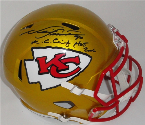 CHIEFS NEIL SMITH SIGNED FULL SIZE REPLICA SPEED FLASH HELMET W/ SCRIPT - BAS CHIEFS NEIL SMITH SIGNED FULL SIZE REPLICA SPEED FLASH HELMET W/ SCRIPT - BAS