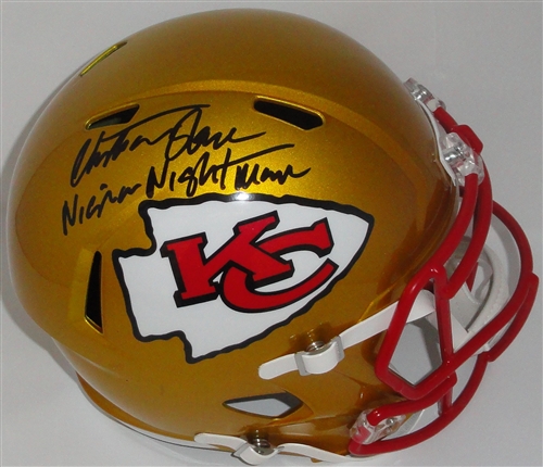 CHIEFS CHRISTIAN OKOYE SIGNED FULL SIZE REPLICA SPEED FLASH HELMET W/ SCRIPT - BAS CHIEFS CHRISTIAN OKOYE SIGNED FULL SIZE REPLICA SPEED FLASH HELMET W/ SCRIPT - BAS