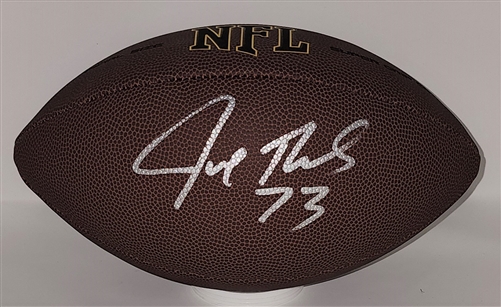 JOE THOMAS SIGNED WILSON BROWN REPLICA FOOTBALL - BADGERS - BROWNS - JSA