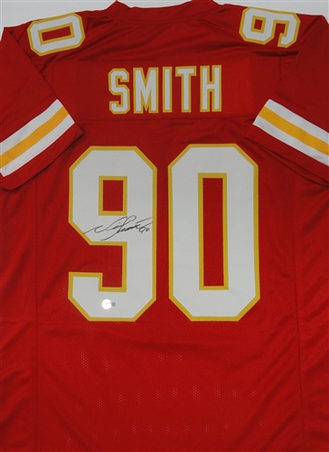 NEIL SMITH SIGNED CUSTOM REPLICA KC CHIEFS RED JERSEY -  BAS