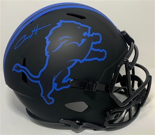 AIDAN HUTCHINSON SIGNED FULL SIZE REPLICA ECLIPSE SPEED LIONS HELMET - BAS AIDAN HUTCHINSON SIGNED FULL SIZE REPLICA ECLIPSE SPEED LIONS HELMET - BAS