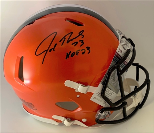 JOE THOMAS SIGNED FULL SIZE AUTHENTIC SPEED BROWNS HELMET W/ HOF '23 - JSA JOE THOMAS SIGNED FULL SIZE AUTHENTIC SPEED BROWNS HELMET W/ HOF '23 - JSA