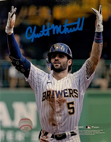 GARRETT MITCHELL SIGNED 8X10 BREWERS PHOTO #1