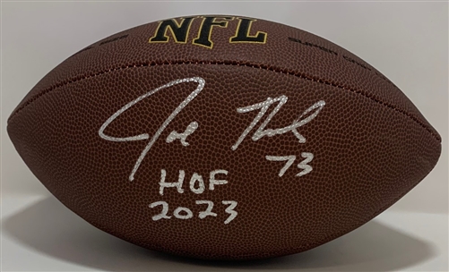 JOE THOMAS SIGNED WILSON REPLICA BROWN FOOTBALL W/ HOF '23 - BROWNS - JSA