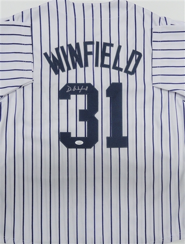 DAVE WINFIELD SIGNED CUSTOM REPLICA YANKEES PINSTRIPE JERSEY - JSA