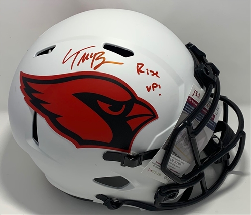 TREY MCBRIDE SIGNED FULL SIZE AZ CARDINALS LUNAR REPLICA SPEED HELMET - JSA TREY MCBRIDE SIGNED FULL SIZE AZ CARDINALS LUNAR REPLICA SPEED HELMET - JSA