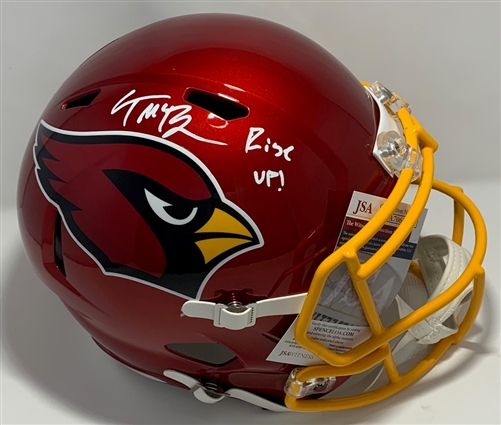 TREY MCBRIDE SIGNED FULL SIZE AZ CARDINALS FLASH REPLICA SPEED HELMET - JSA TREY MCBRIDE SIGNED FULL SIZE AZ CARDINALS FLASH REPLICA SPEED HELMET - JSA