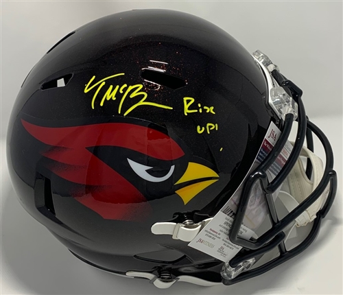TREY MCBRIDE SIGNED FULL SIZE AZ CARDINALS BLACK ALTERNATE REPLICA SPEED HELMET - JSA TREY MCBRIDE SIGNED FULL SIZE AZ CARDINALS BLACK ALTERNATE REPLICA SPEED HELMET - JSA