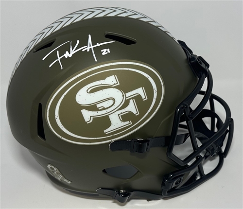 FRANK GORE SIGNED FULL SIZE REPLICA SF LIONS SALUTE SPEED HELMET - JSA