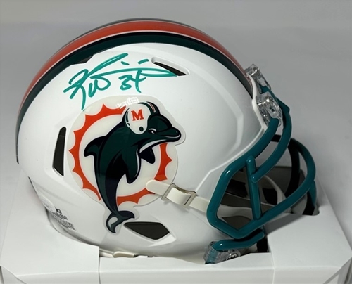 RICKY WILLIAMS SIGNED DOLPHINS SPEED MINI HELMET - JSA