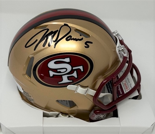 JEFF GARCIA SIGNED SAN FRANCISCO 49ERS THROWBACK SPEED MINI HELMET - JSA