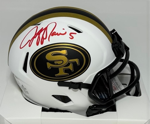 JEFF GARCIA SIGNED SAN FRANCISCO 49ERS LUNAR SPEED MINI HELMET - JSA