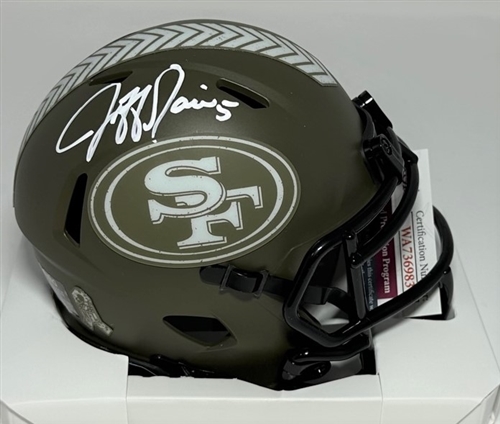 JEFF GARCIA SIGNED SAN FRANCISCO 49ERS SALUTE SPEED MINI HELMET - JSA