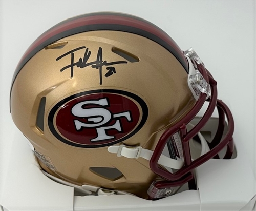 FRANK GORE SIGNED SF 49ERS THROWBACK SPEED MINI HELMET - JSA