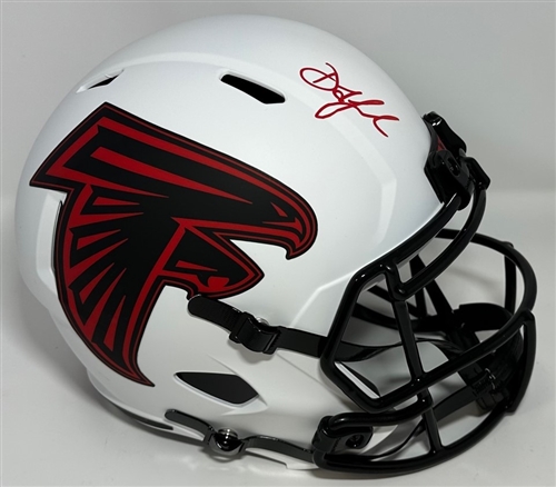 DRAKE LONDON SIGNED FULL SIZE FALCONS LUNAR REPLICA SPEED HELMET - BAS
