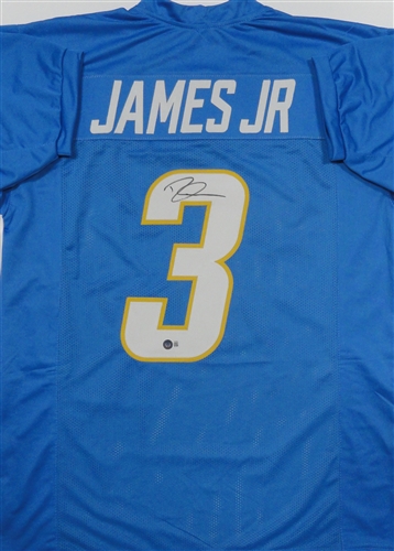 DERWIN JAMES SIGNED CUSTOM REPLICA CHARGERS JERSEY - BAS