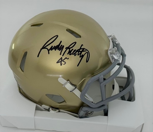 RUDY RUTTIGER SIGNED RIDDELL NOTRE DAME FIGHTING IRISH SPEED MINI HELMET - BAS RUDY RUTTIGER SIGNED RIDDELL NOTRE DAME FIGHTING IRISH SPEED MINI HELMET - BAS