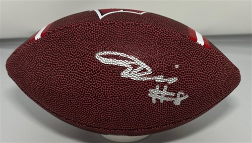 TANNER MORDECAI SIGNED WI BADGERS FRANKLIN 10" LOGO FOOTBALL - JSA