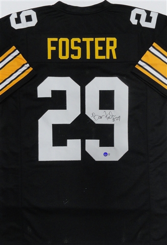 BARRY FOSTER SIGNED CUSTOM REPLICA STEELERS JERSEY - BAS