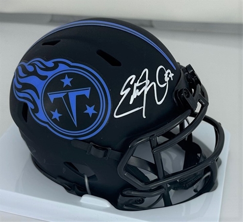 EDDIE GEORGE SIGNED TITANS ECLIPSE SPEED MINI HELMET - BAS