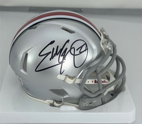 EDDIE GEORGE SIGNED OSU BUCKEYES SPEED MINI HELMET - BAS