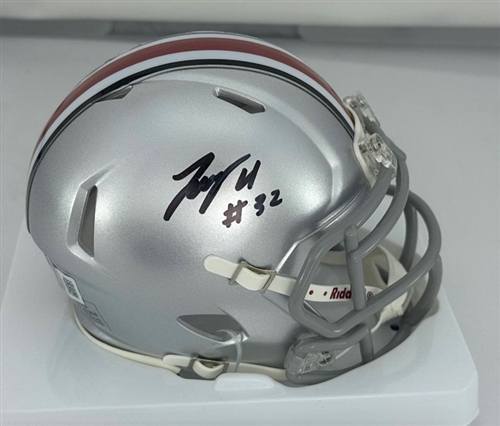 TREVEYON HENDERSON SIGNED OSU BUCKEYES SPEED MINI HELMET - BAS