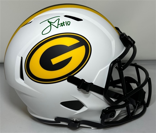 JORDAN LOVE SIGNED FULL SIZE PACKERS LUNAR AUTHENTIC SPEED HELMET - BAS JORDAN LOVE SIGNED FULL SIZE PACKERS LUNAR AUTHENTIC SPEED HELMET - BAS