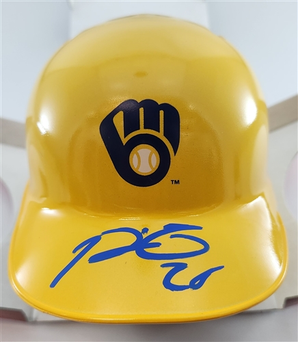 PRINCE FIELDER SIGNED BREWERS MINI HELMET - JSA