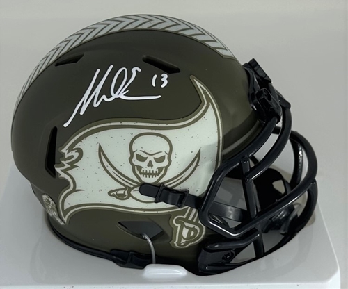 MIKE EVANS SIGNED RIDDELL BUCCANEERS SALUTE SPEED MINI HELMET - BAS