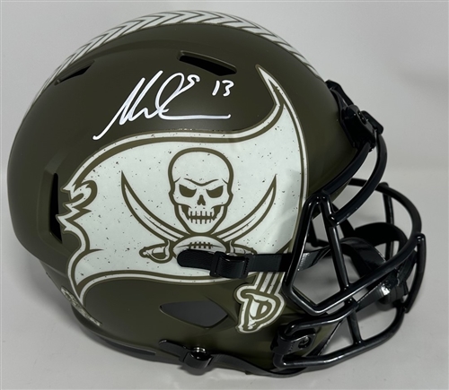 MIKE EVANS SIGNED FULL SIZE RIDDELL BUCCANEERS SALUTE REPLICA SPEED HELMET - BAS