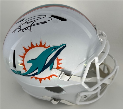 TUA TAGOVAILOA SIGNED FULL SIZE RIDDELL DOLPHINS REPLICA SPEED HELMET - FAN
