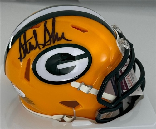 STERLING SHARPE SIGNED PACKERS SPEED MINI HELMET - JSA