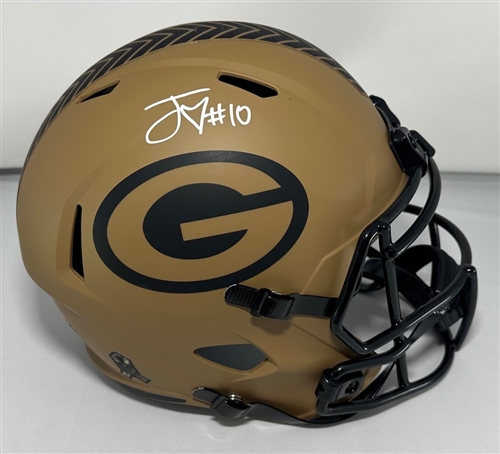 JORDAN LOVE SIGNED FULL SIZE PACKERS 2023 SALUTE REPLICA SPEED HELMET - JSA JORDAN LOVE SIGNED FULL SIZE PACKERS 2023 SALUTE REPLICA SPEED HELMET - JSA