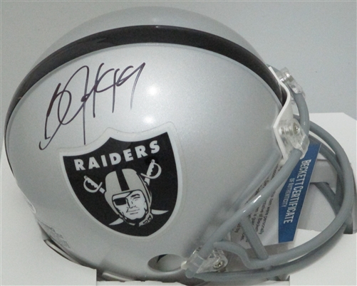 BO JACKSON SIGNED RAIDERS MINI HELMET - BCA
