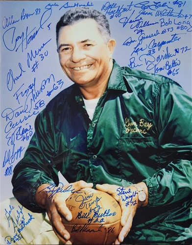 PACKERS MULTI SIGNED 8X10 "LOMBARDI" PHOTO #2 W/ 24 SIGS