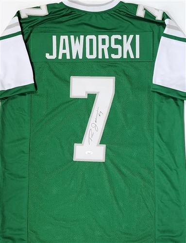 RON JAWORSKI SIGNED CUSTOM REPLICA EAGLES JERSEY - JSA