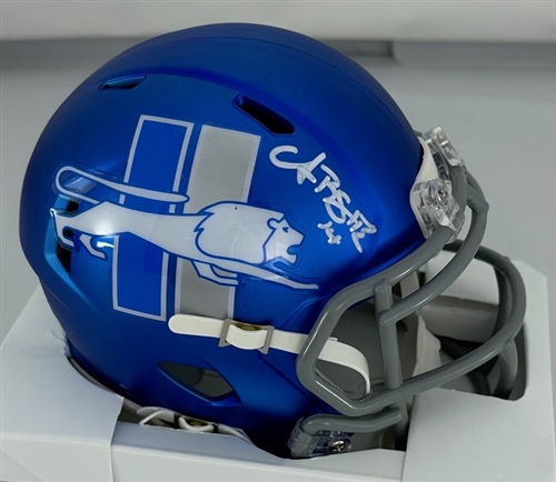 AMON-RA ST. BROWN SIGNED RIDDELL LIONS ALTERNATE SPEED MINI HELMET - BAS AMON-RA ST. BROWN SIGNED RIDDELL LIONS ALTERNATE SPEED MINI HELMET - BAS