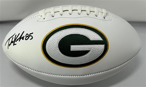 TUCKER KRAFT SIGNED WILSON WHITE PANEL PACKERS LOGO FOOTBALL - JSA