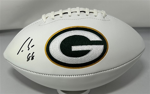 LUKE MUSGRAVE SIGNED WILSON WHITE PANEL PACKERS LOGO FOOTBALL - FAN