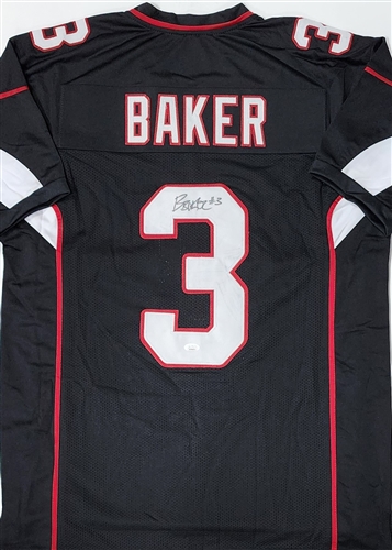 BUDDA BAKER SIGNED CARDINALS BLACK CUSTOM REPLICA JERSEY - JSA