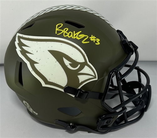 BUDDA BAKER SIGNED FULL SIZE CARDINALS SALUTE REPLICA SPEED HELMET - JSA