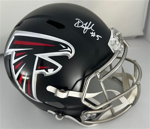DRAKE LONDON SIGNED FULL SIZE FALCONS REPLICA SPEED HELMET - BAS